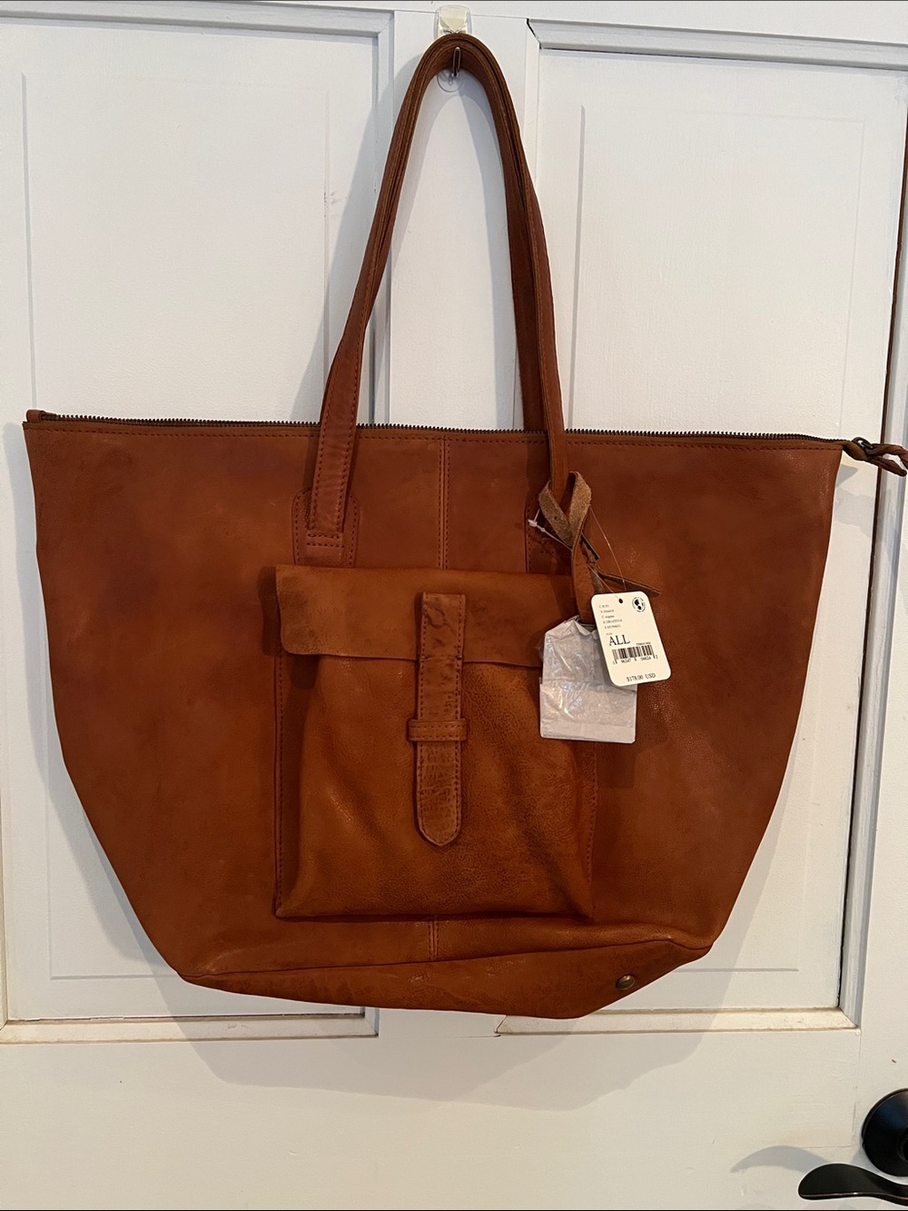 We The Free by Free People Heritage Leather Tote Bag in Cognac by Free People